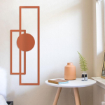 TRIDENT 2 &ndash; kaasaegne seinakaunistus, metallist seinakaunistus, geomeetriline seinakujundus, metallist kunstiteos, metallist seinakaunistus, ainulaadne seinakaunistus, kaasaegne kodukaunistus 31 x 85 cm (12 x 33 inch)