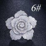 WWJ Pulmaehted Aksessuaarid Kollane kuldne lilleline s&otilde;rme s&otilde;rmused 6 valge kulla v&auml;rv