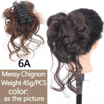 LUPU s&uuml;nteetiline r&auml;pane lokkis k&uuml;&uuml;nisklamber juuksepikendusega Chignon s&otilde;&otilde;rikurulliga juuksel&otilde;ik naistele kuumakindel v&otilde;ltsjuuksekang