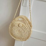 Casual Straw &otilde;lakotid V&auml;ike &uuml;mmargune Crossbody rahakott Ranna reisi k&auml;ekotid Tote 25*5*25cm beež