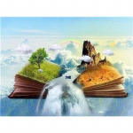 T&auml;ielik 5D DIY teemantmaaling Aeroraamat Maastik Teemanttikandid Mosaiigikomplektid Ristpistes Kodukaunistus K&auml;sitsi valmistatud kingitused Round 20x30cm