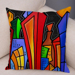 Abstraktne maalimine padja kate dekoratiivne stiil v&auml;rviline multikas t&uuml;druku padjap&uuml;&uuml;r diivan kodu 40x40cm