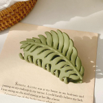 Leaf Hair Claw Clip matt haarav Chuck Hair mitmek&uuml;lgne praktiline juuksen&otilde;el armee roheline v&auml;rv