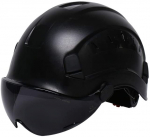 Kaitsekiiver ABS hingav ehitusplatsil Power Construction koos kaitseprillidega Leader Supervisor Anti Smash kohandamine Black cap and ink goggles