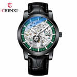 Uus TOP-i luksuslik meeste k&auml;ekell karbiga nahkrihmaga meeste veekindlad helendavad automaatsed &otilde;&otilde;nsad meeste mehaanilised k&auml;ekellad