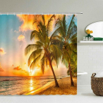 3d Rannamaastik Du&scaron;ikardinad Meri Ookean Vahemere Vannitoa kardin Veekindel riidest kaunistus 180*240cm Vannikardin 180x180cm