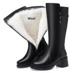 Naiste saapad Ehtsast nahast Suured naiste talvesaapad Soojad naturaalsest villast k&otilde;rged saapad naistele 39