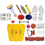 ACS ACUPRO TERVISHOIUS&Uuml;STEEM Akupressuuri Puidust K&auml;sitsi Masseerija & Sujoki Teraapia Kombineeritud Komplekt