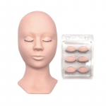 Kummipraktika treeningpea ripsmete pikendamise kosmetoloogia mannekeen-nuku n&auml;opea ripsmetele meigipraktika mudel