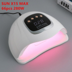 280 W k&uuml;&uuml;nekuivati ​​LED-lamp igasuguste UV-geelide/lakkide/lakkide kuivatamiseks koos taimeriga automaatsensoriga, kogu manik&uuml;&uuml;ri/pedik&uuml;&uuml;ri t&ouml;&ouml;riista