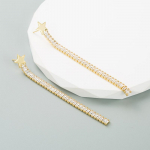 Naiste rippk&otilde;rvar&otilde;ngad vasega kaetud ehtsa kullaga, v&auml;rviga tsirkooniumk&otilde;rvar&otilde;ngad mood kerged luksuslikud pikad k&otilde;rvar&otilde;ngad elegantsed OneSize valge