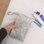 Roosa lilleprinteriga naiste kosmeetikakott Retro lilledega naistele v&auml;ike rahakott reisik&auml;ekotid &otilde;pilaste pliiatsikarbid hoiukotid