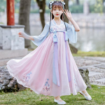 Hanfu t&uuml;druk Hiina stiilis riidest suvekleit Antiik Tang &uuml;likond super haldja kost&uuml;&uuml;m kleit v&auml;ikese t&uuml;druku merineitsi printsessi seelik aluspesu S