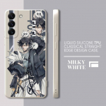 Telefoni&uuml;mbris Samsung Galaxy S21 5g S10e S20 Fe S8 S9 Plus S10 S23 Ultra S22 Anime jaoks Jaapan Jujutsu Kaisen Square vedel kate Samsung S20 5G