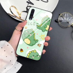 Cartoon armas dinosauruse &uuml;mbris Samsung Galaxy A52 A70 A71 A73 A53 A13 5g A03 A72 A22 A21s A03 Core A42 karastatud klaasist kate For Samsung A01
