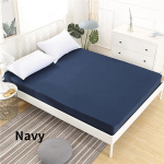 Uus massiivne voodimadratsi kate 99% veekindel madratsikaitsepadi, paigaldatud lina, eraldatud vesivoodipesu elastse mitmes suuruses Sheet 80X200x30cm tumesinine