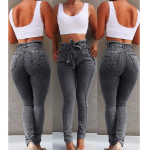 Naiste Bandage Denim Plus Size Teksad Femme Pencil P&uuml;ksid Skinny High Waist Teksad XXL hall