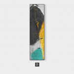 Kaasaegne minimalistlik veranda dekoratiivne l&otilde;uendimaal elutoa plakat kodu dekoratsioon seinakunst pilt kuldne abstraktne seinamaal 50cm&times;150cm NoFrame