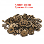 50/100g Vintage Mix Color Antiikne Mehaaniline Steampunk Hammasrattad ja hammasrattad Amuletid Isetehtud ehete valmistamise tarvikud Weight 100g