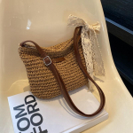 Yogodlnsi suvine rotangist &otilde;lgkott naistele kootud rannakott Bohemia stiilis Crossbody kott Puhkuse &otilde;lakotid 29x6x23cm