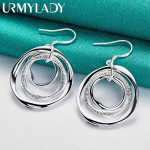 925 Sterling Silver Silver Matte Kolm r&otilde;ngask&otilde;rvar&otilde;ngad Naistele Moeehted ME146