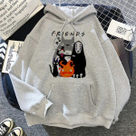 Jaapani anime multifilm Totoro Hoodie Naiste Kawaii Pusad Miyazaki Hayao Studio Ghibli Harajuku Hallid Pusad Unisex Pusa M