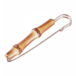 Retro bambusn&otilde;el metallist pross rinnam&auml;rgi r&otilde;ivakaunistus None kuld