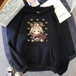 Fahsion Kawaii Genshin Impact Hoodie Sayu Hoody Graafiline dressipluus Naiste s&uuml;gistalvised t&auml;navar&otilde;ivad kapuutsiga meeste pikkade varrukatega pullover XS must