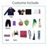 Tighnari Cosplay kost&uuml;&uuml;m Genshin Impact Tighnari Cosplay Saba Parukas K&otilde;rvad Koomiks Con Halloweeni karnevali animem&auml;ngu kost&uuml;&uuml;mid L-Costume