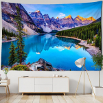 Ilus loodusmetsa tr&uuml;kitud suur seinavaip 230x180cm