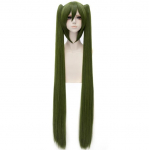 Kvaliteetne Anime Vocaloid Senbonzakura Miku 120cm pikad parukad Militaar Army Juuksed Cosplay Kost&uuml;&uuml;m Parukas One Size roheline