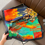 Kvaliteetsed luksuslikud siidist sallid peapael Sallid kaelasall naistele kett siidist sall naiste dekoratiivne sall 70*70cm