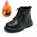 Pluss Velvet talvepoiste l&uuml;hikesed saapad teismeliste soojad puuvillased saapad Uued laste lumesaapad k&otilde;&otilde;lusep&otilde;hjaga libisemiskindlad keskmised torusaapad 41 must