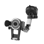 Car mounted instrument panel long arm telescopic bracket large truck sedan stick suction cup universal navigation With Box black