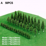 50 tk Trees Model DIY Green Kvaliteetne maastik A