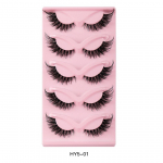 5 paari kassiripsmeid looduslikud kunstripsmed Fox Eye faux mink ripsmed