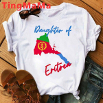 Eritrea kaart Eritrea lipu T-s&auml;rk Meeste Aafrika Unisex Graafilised T-s&auml;rgid L&uuml;hikeste varrukatega T-s&auml;rgid T&auml;navar&otilde;ivad Suvised Meeste R&otilde;ivad Meeste XXL