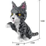 Kassiplokk Loomamaailm P&auml;rsia kass Tabby Kitten Lemmikloom 3D DIY Mini Teemantklotsid Tellised Ehitusm&auml;nguasi lastele Kingitus
