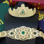 Jade v&auml;rvi pruudi pulma ehete komplektid v&ouml;&ouml; metallist kroon k&otilde;rvar&otilde;ngas k&auml;ev&otilde;ru ripats kaelakee oranž