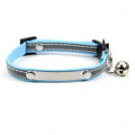 Lemmiklooma kaelakee, kulumiskindel &uuml;he suurusega kerge kelluke, kauakestvad kiisu kaelarihmad kutsikapoele sinine