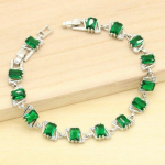 Sinine safiirroheline smaragd 925 h&otilde;bedane k&auml;ev&otilde;ru naistele kingituste ehete laoarvestus roheline