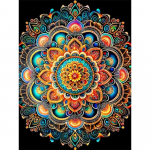 Teemantmaal T&auml;ispuurimine Linna maastik &uuml;mmargune teemantmaaling K&auml;sitsi valmistatud kunst Mandala isetehtud teemantmosaiikmaal Kodukaunistus Full Round 25X37.5CM