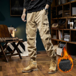 2023. aasta uued talvep&uuml;ksid, meeste mitme taskuga, n&ouml;&ouml;riga fliisvooder Paks soe kombinesoon Jooksurid vabaaja puuvillased termop&uuml;ksid 33 khaki