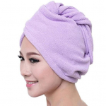 Magic Microfiber Quick Drying Juukser&auml;tik Pikad Juuksed Kiirkuivati ​​Turban Cap M&uuml;ts lilla