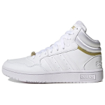 Adidas Hoops 3.0 Mid Klassikalised Kuldse Metallikuga Naiste Tennised Valge Pilvevalge GY4752 38