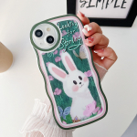 L&auml;bipaistev Wave Edge v&auml;rvitud silikoon&uuml;mbris Xiaomi Redmi Note 10 11 12 Samsung A54 A34 A24 iPhone 15 14 13 Funda Butterfly Cute Bear Bunny jaoks Infinix Hot 10 (X682)