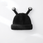 2&ndash;6-aastaste laste Korea s&uuml;gis- ja talvevillane kootud m&uuml;ts, uus multifilmiantenn silmadega, mis hoiavad soojas beebim&uuml;ts Laste nokam&uuml;tsid must