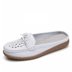 Naiste &otilde;&otilde;nestatud kikilips, hingav libisemisvastane kummitallaga suss vabaaja nahast mokassiinid, suurus 35-43 35 valge