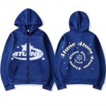 4Tune Graafiline T&otilde;mblukuga kapuuts Unisex Mood vabaaja dressipluus Y2k Mantel Mehed Naised American Street Hip Hop Suure t&otilde;mblukuga jope S