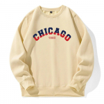 Chicago 1892 punane sinine kontrastse disainiga Unisex dressipluus Uudne mood kapuutsiga O-kaelusega vabaajar&otilde;ivad Kohanda avaraid kapuutsi L